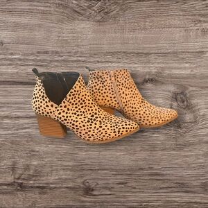 Qupid Tan and Black Ankle Booties